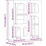 Viseći ormarić s policom Zidne Betonski sivi 59 x 20 x 71.5 cm | shoptok.hr
