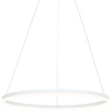 QAZQA Dizajnerska viseča svetilka bela 80 cm z LED 3-stopenjsko zatemnitvijo - Anello | Shoptok.si