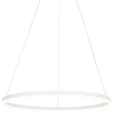 QAZQA Dizajnerska viseča svetilka bela 80 cm z LED 3-stopenjsko zatemnitvijo - Anello
