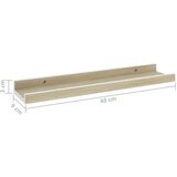  Zidne police 4 kom bijele i boja hrasta sonome 40 x 9 x 3 cm | shoptok.hr