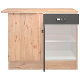 XXXL Kotna Spodnja Omarica Shadow, Siva, Barva Hrasta | Shoptok.si