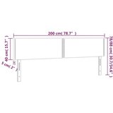  Posteljno vzglavje temno modro 200x5x78/88 cm žamet | Shoptok.si