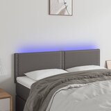  LED uzglavlje sivo 144 x 5 x 78/88 cm od umjetne kože | shoptok.hr