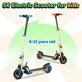 ISINWHEEL S6 (oranžna) zložljiv otroški električni skuter, 150W motor, 21.5V 5Ah, doseg 15km, največja hitrost 15Km/h, teža 60KG, primeren za starostno skupino 8-12 let, (21732744) u