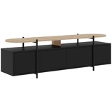 Marckeric Crna TV komoda u dekoru hrasta 160x48 cm Hinoa – Cijene