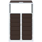  Spremište za 1 kantu za otpad smeđe 72x81x115 cm čelično | Eponuda.com