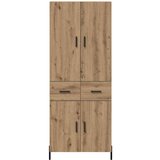 vidaXL Highboard Umjetnički hrast 69,5 x 34 x 180 cm Konstruirano drvo | shoptok.hr