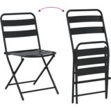 vidaXL 3-dijelni sklopivi bistro set od antracitnog čelika | shoptok.hr