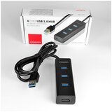 Axagon hub 4XUSB 3.0 s polnjenjem 120 cm usb-a | Shoptok.si