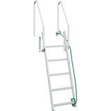 vidaXL Lestev za dok 5 popravil srebrna 58 x 77 x 191 cm Aluminij u