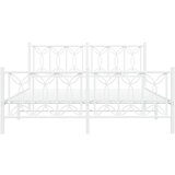 Metalni okvir kreveta uzglavlje i podnožje bijeli 160x200 cm | shoptok.hr