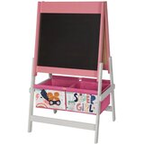 Ginger Home dječji stalak za crtanje 3 u 1 - crna ploča, bijela ploča, papirnata rola, Super Girl | shoptok.hr