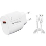  PUNJAČ BRZI ZIDNI TRM-C48L 20W KABEL USB-A NA LIGHTNING 1.0 M TORIMA Cijene