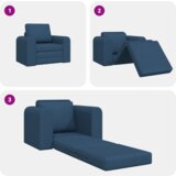 vidaXL Floor Sofa Bed 2-in-1 Modra 98x71x83 cm Tkanina | Shoptok.si