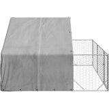  Vanjska kućica za pse sa stazom 3x3x1,9 m pocinčani čelik | Shoptok.si