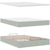  Otomanski krevet s madracima svijetlosivi 140x190 cm baršunasti | shoptok.hr