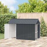 vidaXL Temno siva Vroče pocinkano jeklo 112 x 215 x 141 cm Vzdržljivo | Shoptok.si
