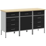  Radni ormar s ladicama 3 kom. Crna i Siva 150 x 55 x 85 cm Cijene