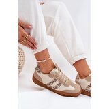 Boto Women's Sneakers Made Of Eco Suede Leopard Beige Satylies | Shoptok.si