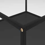  Stolić za kavu prozirni i crni 80 x 80 x 35 cm kaljeno staklo | shoptok.hr