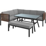 Ambia Garden LOUNGE GARNITURA tkanina aluminij | Shoptok.si
