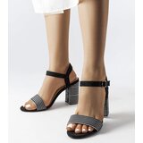 Gemre Black sandals adorned with silver thread Aurelita | shoptok.hr