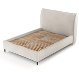 Maison de Rêve Krem tapecirani bračni krevet s prostorom za odlaganje s podnicom 140x200 cm Shell – | shoptok.hr