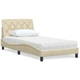 Krevet s madracem krem 100 x 200 cm od tkanine | shoptok.hr