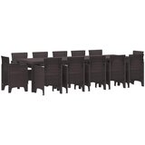  Vrtni set za objed s jastukom 13 pcs Smeđa Ratan | shoptok.hr
