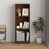 Ormarić za knjige s 3 razine boja hrasta 40x24x109 cm drveni | shoptok.hr