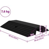  Klančina za prag v obliki mostu 49x40x8 cm guma, (22156629) | Shoptok.si