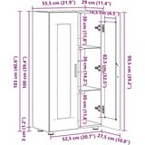  Kreveta Umjetnički hrast 55 5 x 29 x 100 cm Konstruirano drvo | shoptok.hr