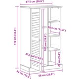 vidaXL Kupaonski ormar boja meda 68 x 34 x 110 cm Masivna borovina | shoptok.hr