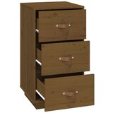 vidaXL Nočna omarica 2 kosa medeno rjava 40x40x75 cm trdna borovina | Shoptok.si