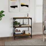 Ormarić za knjige boja hrasta 60 x 33 x 70,5 cm drvo i čelik | shoptok.hr