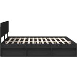  Okvir za krevet Crna 200 x 200 cm Čvrsto borovo drvo | shoptok.hr