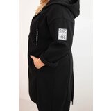 Kesi Włoski Elegant Plus Size women's coat with a collar and large pockets fango | Shoptok.si