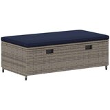  Set vanjskih sofa 4-Broj sjedala 4 pcs 55 x 30 x 39 cm - siva i modra | shoptok.hr