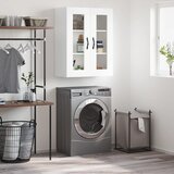 vidaXL Stenska omarica bela 69,5x34x90 cm inženirski les | Shoptok.si