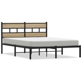 Maison Chic Kovinski Posteljni okvir - Dvoposteljna postelja - Zakonska postelja brez vzmetnice sonoma hrast 160x200 cm, (21694307) Cene