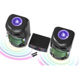 Akai karaoke 400W, set 2x zvučnik + pojačalo, FM USB, SD, bež mikr, crni DUAL Y3 | shoptok.hr