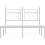  Metalni okvir za krevet s uzglavljem bijeli 120x200 cm | shoptok.hr