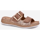 Inblu Womens Sandals With Buckle And Velcro Brown | Shoptok.si