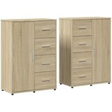  Komoda 2 kom boja hrasta sonome 60x31x84 cm konstruiranog drva Smeđa | Shoptok.si
