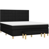  S oprugama i madracem crni 180x200 cm od tkanine | shoptok.hr