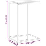  Bočni stolić crni 40 x 30 x 59 cm od konstruiranog drva | Eponuda.com
