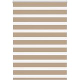 vidaXL Zebra zavesa peščeno rjava 95x100 cm širina blaga 90,9 cm poliester, (5000298136) | Shoptok.si