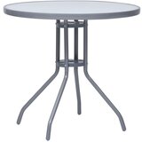  Vrtni stol svjetlosivi 80 cm od čelika i stakla | shoptok.hr