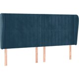  Uzglavlje s ušima tamnoplavo 183x23x118/128 cm baršunasto | shoptok.hr