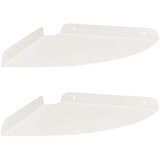  Lebdeća polica s policom s pohranom 2 pcs Bijeli 24 x 24 x 2 cm | Eponuda.ba